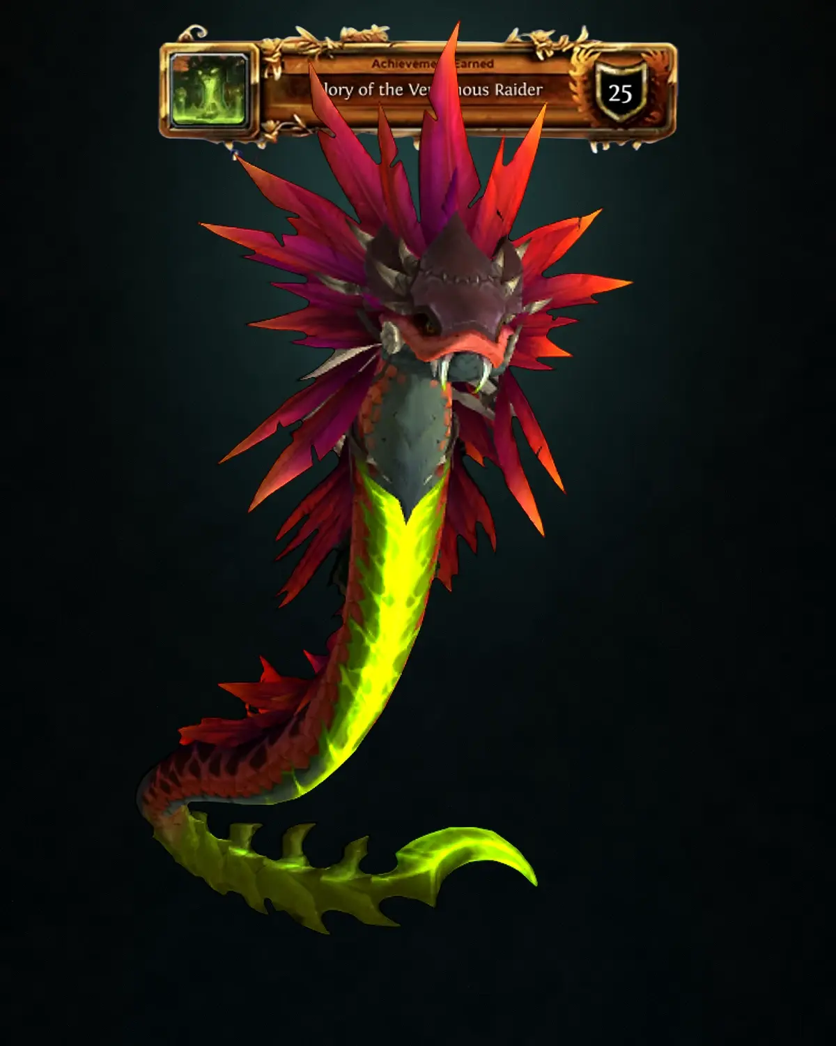 Get Glory of the Venomous Raider achievement and Crimson Venomfang mount