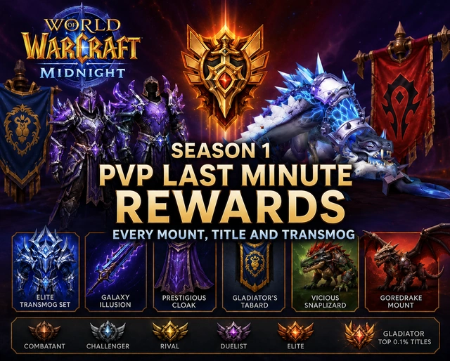 WoW Midnight Season 1 PvP Last Minute PvP Rewards