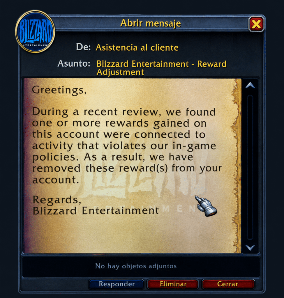 Blizz Reward Removal Message
