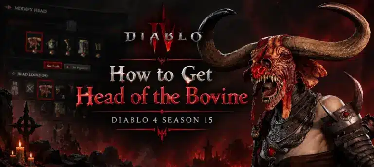 how to get rare cosmetic head of the bovine item diablo 4