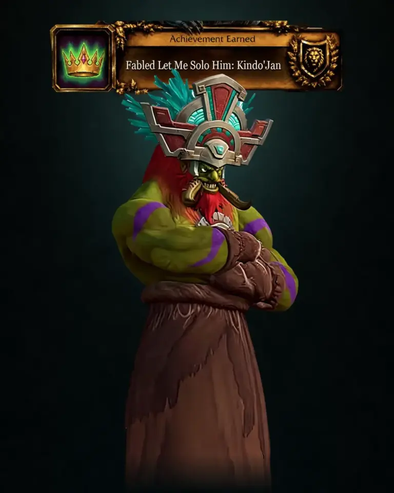 Order Fabled Let Me Solo Him Kindo'Jan to earn time-limited achievement and title