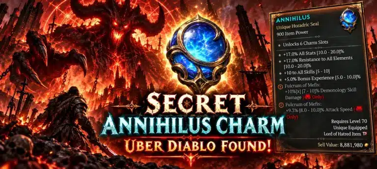 Diablo 4 Secret Annihilus Charm and Uber Diablo Found