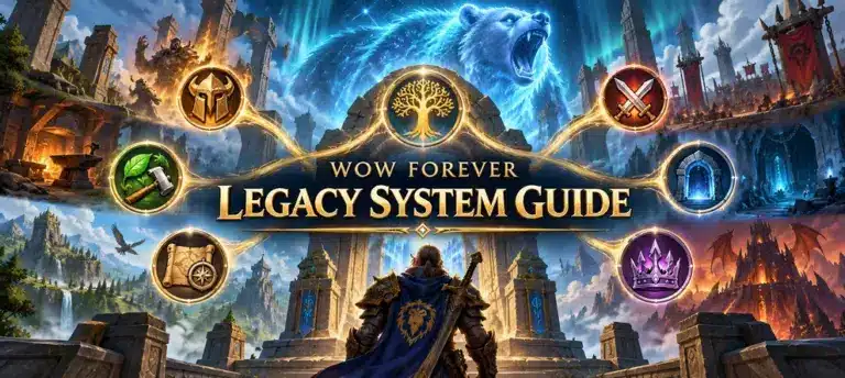 WoW Forever Legacy System Guide – All 65 Challenges, Legacy Perks, Rewards and Spectral Bear Mount.
